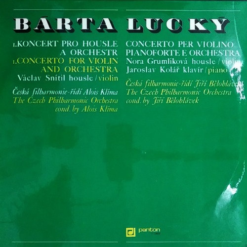 BARTA LUCKY - CONCERTO PER VIOLINO PIANOFORTE E ORCHESTRA
