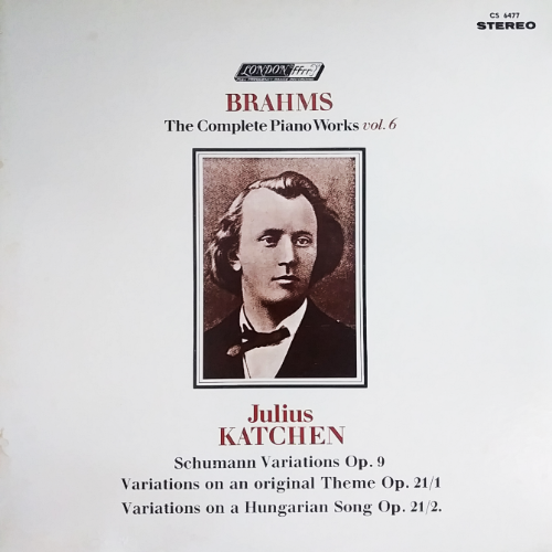 BRAHMS The Complete Piano Works vol.6,Schumann Variations Op.9 ,Variations on an original Theme Op. 21/1 Variations on a Hungarian Song Op. 21/2