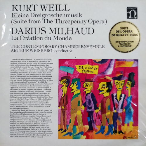 KURT WEILL Kleine Dreigroschenmusik(Suite from The Threepenny Opera)  DARIUS MILHAUD 1 La Création du Monde