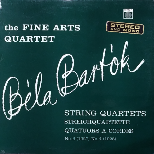 Bela Bartók STRING QUARTETS STREICHQUARTETTE QUATUORS A CORDES No. 3 (1927) No. 4 (1928)