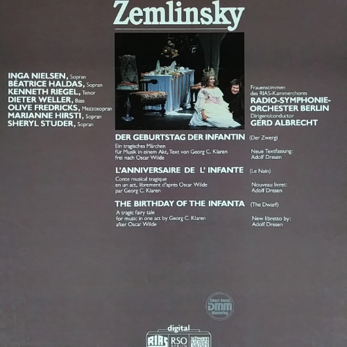[rare]Zemlinsky DER GEBURTSTAG DER INFANTIN (Der Zwerg) / L’ANNIVERSAIRE DE L&#039;INFANTE (Le Nain) / THE BIRTHDAY OF THE INFANTA (The Dwarf)[2LP BOX]