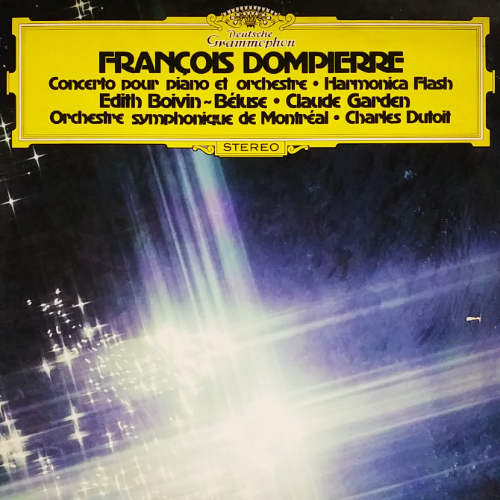 FRANÇOIS DOMPIERRE Concerto pour piano et orchestre . Harmonica Flash Edith Boivin-Békise Claude Garden