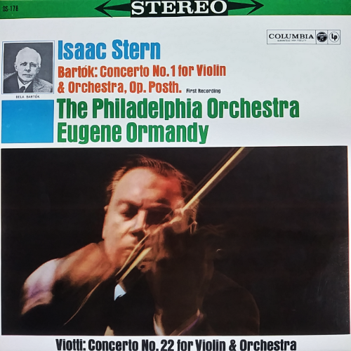 Isaac Stern Bartók: Concerto No.1 for Violin &amp; Orchestra, Op. Posth.First Recording/Viotti: Concerto No. 22 for Violin &amp; Orchestra,중고lp,중고LP,중고레코드,중고 수입음반, 현대음악