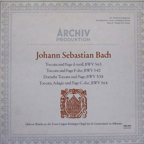 Johann Sebastian Bach Toccata und Fuge d-moll, BWV 565 etc [Gate Folder],중고lp,중고LP,중고레코드,중고 수입음반, 현대음악