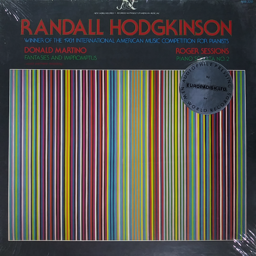 [Sealed 미개봉]RANDALL HODGKINSON WINNER OF THE 1981 INTERNATIONAL AMERICAN MUSIC COMPETITION FOR PIANISTS,중고lp,중고LP,중고레코드,중고 수입음반, 현대음악